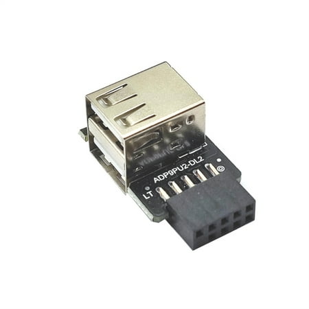 TINYSOME 9Pin to USB Adapter USB Connector Internal Motherboard 9pin Female to 2 Port USB
TINYSOME 9Pin to USB Adapter USB Connector Internal Motherboard 9pin Female to 2 Port USB