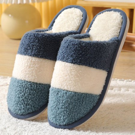 CoCopeaunt New Winter Couple Slippers with Striped Cotton Slippers Plush Home Comfort Men and Women Cotton Slippers Warm Slippers
CoCopeaunt New Winter Couple Slippers with Striped Cotton Slippers Plush Home Comfort Men and Women Cotton Slippers Warm Slippers