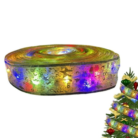 Christmas Ribbon LED Lights Creative DIY Hanging Pendant for Christmas Tree Hanging Decor Hot Stamping Gold
Christmas Ribbon LED Lights Creative DIY Hanging Pendant for Christmas Tree Hanging Decor Hot Stamping Gold