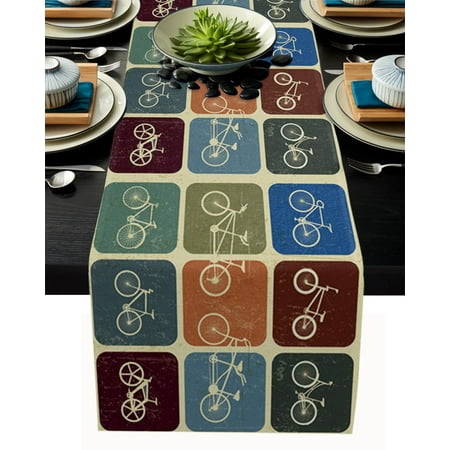 Bicycle Retro Style Table Runner Cotton Linen Kitchen Dining Table Decor for Home Wedding Party Decor Tablecloth
Bicycle Retro Style Table Runner Cotton Linen Kitchen Dining Table Decor for Home Wedding Party Decor Tablecloth