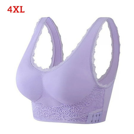 Wrea Women Fitness Bra Wireless Push Up Lace Design Sports Bra Yoga Adjustable Girl Underwear