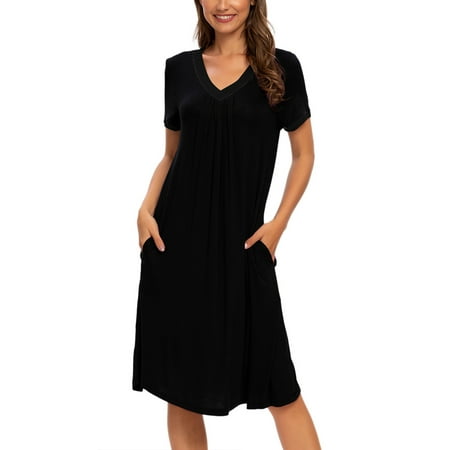 Unique Bargains Women s Pajama V-Neck Nightshirt Sleepwear with Pockets Lounge Nightgown
Unique Bargains Women s Pajama V-Neck Nightshirt Sleepwear with Pockets Lounge Nightgown