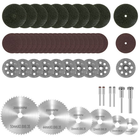 Adifare 46Pcs Diamond Cutting Wheel Set Resin Cutting Disc Set Sharp HSS Circular Saw Blade Kit with Mandrels for Wood Plastic Metal Stone Glass
Adifare 46Pcs Diamond Cutting Wheel Set Resin Cutting Disc Set Sharp HSS Circular Saw Blade Kit with Mandrels for Wood Plastic Metal Stone Glass