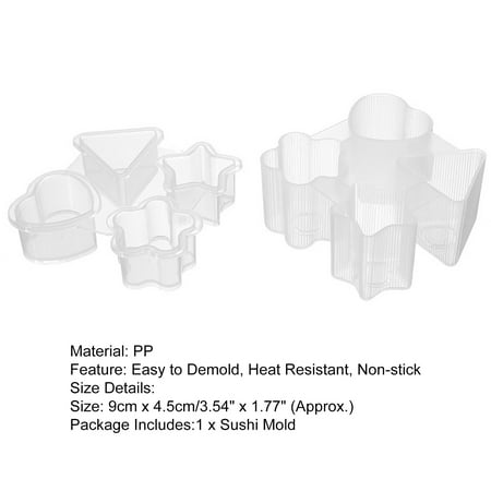 BONYOUN Pastry Mold Undeformable Effective Useful Perfect Effect 4-in-1 Shape Sushi Mold
BONYOUN Pastry Mold Undeformable Effective Useful Perfect Effect 4-in-1 Shape Sushi Mold