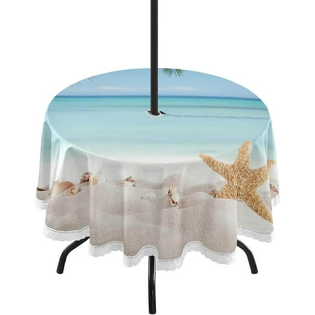 Hyjoy Indoor & Outdoor Round Tablecloth 60In Summer Beach Waterproof Tablecloth with Umbrella Hole and Zipper Party Patio Table Covers for Backyard /BBQ/Picnic
Hyjoy Indoor & Outdoor Round Tablecloth 60In Summer Beach Waterproof Tablecloth with Umbrella Hole and Zipper Party Patio Table Covers for Backyard /BBQ/Picnic