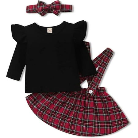 Toddler Infant Baby Girls Christmas Outfits Buffalo Plaid Suspender Skirt Xmas Clothes Set
Toddler Infant Baby Girls Christmas Outfits Buffalo Plaid Suspender Skirt Xmas Clothes Set