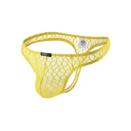 Eleluny Men Lace Thongs Briefs G-String Erotic Panties Lingerie Knickers Underpant Yellow XL
Eleluny Men Lace Thongs Briefs G-String Erotic Panties Lingerie Knickers Underpant Yellow XL