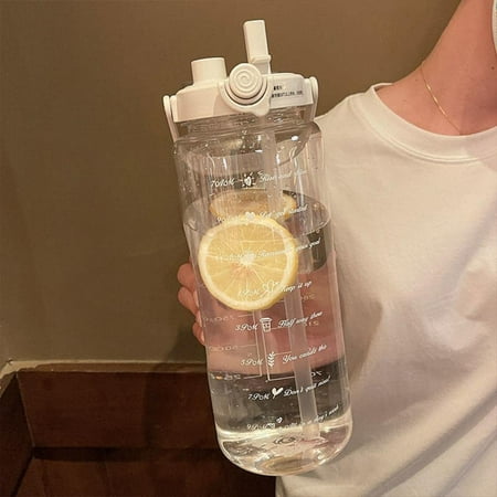 dosili Half Gallon Water Bottle with Straw 0.4/0.5 gal Aesthetic Clear Plastic Cup with Scale Marker Cute Water Bottle Stickers (Black 68oz)
dosili Half Gallon Water Bottle with Straw 0.4/0.5 gal Aesthetic Clear Plastic Cup with Scale Marker Cute Water Bottle Stickers (Black 68oz)