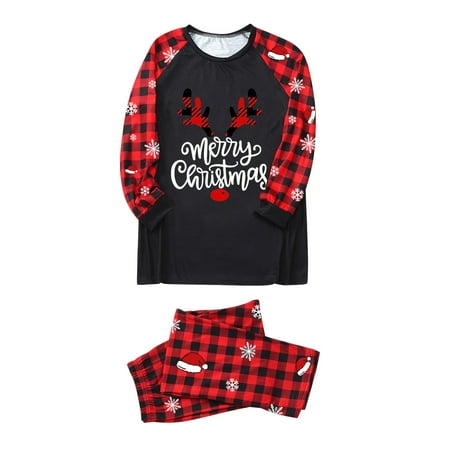 Christmas Pajamas for Family Parent-Child Outfit Winter Fall Merry Letter Plaid Print Joy Plaid Long Sleeved Trousers Pajama Sets
Christmas Pajamas for Family Parent-Child Outfit Winter Fall Merry Letter Plaid Print Joy Plaid Long Sleeved Trousers Pajama Sets