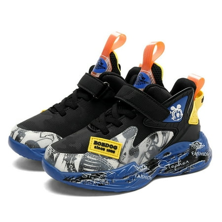 Engtoy Kids Basketball Shoes Girls Sneakers Boys Trainers Comfort High Top Basketball Shoes
