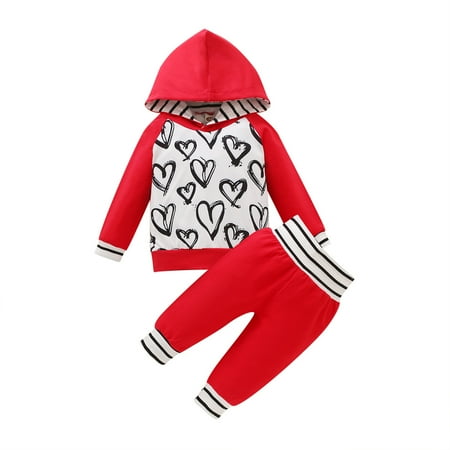Honeeladyy Toddler Kids Baby Boys Girls Fashion Heart Print Hoodded Tops+ Pants Outfits Set Red
Honeeladyy Toddler Kids Baby Boys Girls Fashion Heart Print Hoodded Tops+ Pants Outfits Set Red