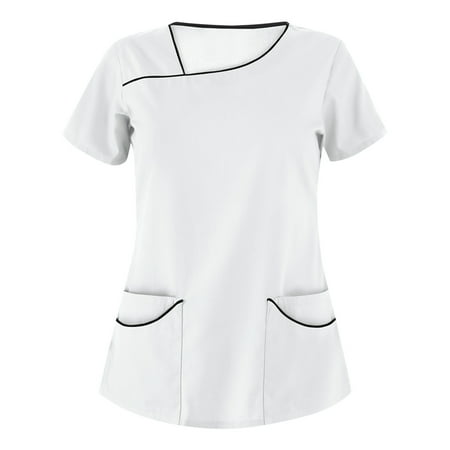 Ladies Fashion Solid Color Scrub Tops for Women Working Uniform T-Shirts Casual V-Neck Scrub Shirt Tee Tops with Pockets
Ladies Fashion Solid Color Scrub Tops for Women Working Uniform T-Shirts Casual V-Neck Scrub Shirt Tee Tops with Pockets