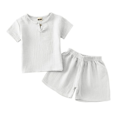 SummerShortSleeveSetForBabyBoysAndGirlsChildren sCottonAndLinenButtonShortSleeveTShirtShortsThinCuteSet
SummerShortSleeveSetForBabyBoysAndGirlsChildren sCottonAndLinenButtonShortSleeveTShirtShortsThinCuteSet