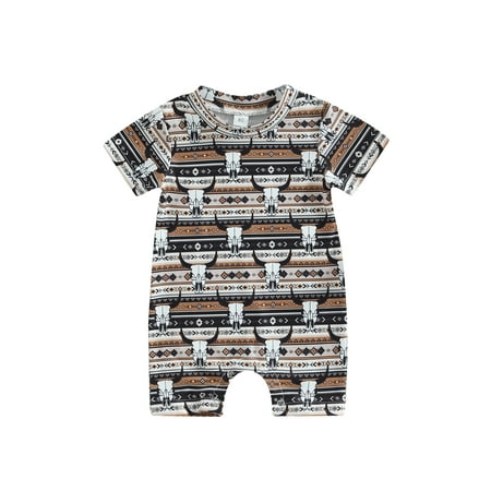 Genuiskids Western Baby Girl Boy Clothes Cow Print Romper Short Sleeve One Piece Rib Jumpsuit Shorts Retro Boho Cute Summer Newborn Outfit 0-18M
Genuiskids Western Baby Girl Boy Clothes Cow Print Romper Short Sleeve One Piece Rib Jumpsuit Shorts Retro Boho Cute Summer Newborn Outfit 0-18M