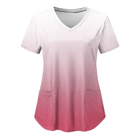 Summer Savings! Zanvin Women Scrub Tops Womens Summer Short Sleeve V-Neck Tops Working Uniform Printing Pocket Blouse Tops Pink M On Clearance!
Summer Savings! Zanvin Women Scrub Tops Womens Summer Short Sleeve V-Neck Tops Working Uniform Printing Pocket Blouse Tops Pink M On Clearance!