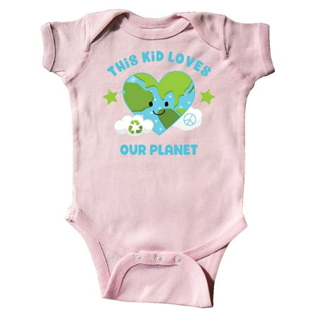 Inktastic This Kid Loves Earth Gift Baby Girl Bodysuit