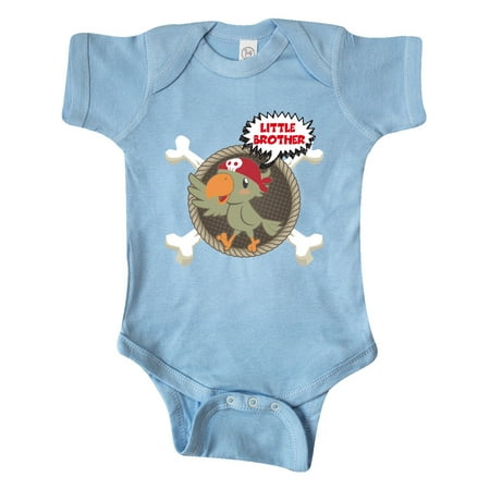 Inktastic Little Brother Pirate Gift Baby Boy Bodysuit