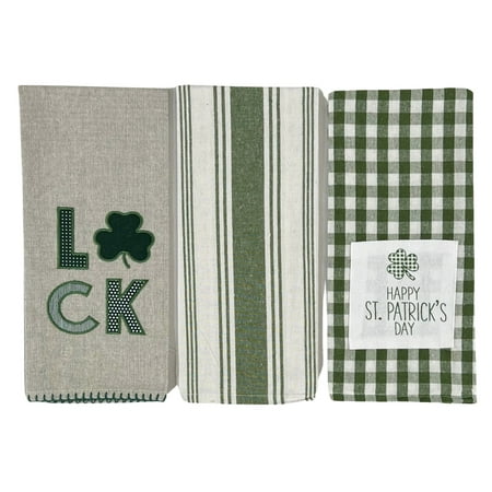 Serafina Home St. Patrick s Day Kitchen Towel Set. One Striped One Gingham And One Solid Flat Weave 100% Cotton
Serafina Home St. Patrick s Day Kitchen Towel Set. One Striped One Gingham And One Solid Flat Weave 100% Cotton