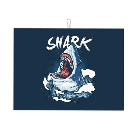 Dish Drying Mat Shark Highly Absorbent Microfiber Drying Mat Kitchen Counter or Sink Drawer Liner 18x24 Kitchen Drying Mat Coffee Mat Kitchen Essentials
Dish Drying Mat Shark Highly Absorbent Microfiber Drying Mat Kitchen Counter or Sink Drawer Liner 18x24 Kitchen Drying Mat Coffee Mat Kitchen Essentials