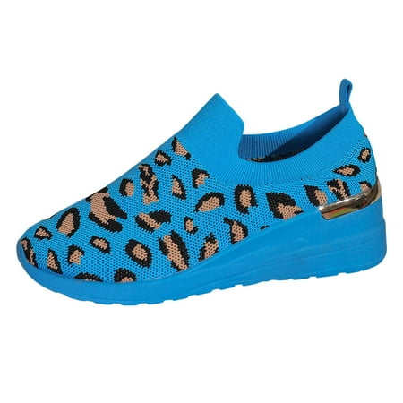 Krdevn Shoes for Women Walking Shoes Women Thick Sole Leopard Print Increase Breathable Large Size Flying Woven Light Casual Shoes -Blue 42
Krdevn Shoes for Women Walking Shoes Women Thick Sole Leopard Print Increase Breathable Large Size Flying Woven Light Casual Shoes -Blue 42