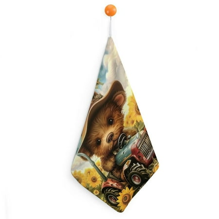 Autua Brown Bear Sunflowers Hand Drying Towels with Loop 11.8x11.8in Ultra-Fine Fiber Kitchen Bathroom Essentials 1pcs
Autua Brown Bear Sunflowers Hand Drying Towels with Loop 11.8x11.8in Ultra-Fine Fiber Kitchen Bathroom Essentials 1pcs
