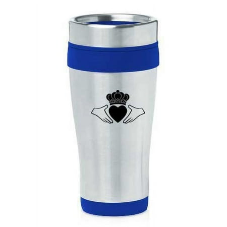 Blue 16oz Insulated Stainless Steel Travel Mug Irish Claddagh MIP
Blue 16oz Insulated Stainless Steel Travel Mug Irish Claddagh MIP
