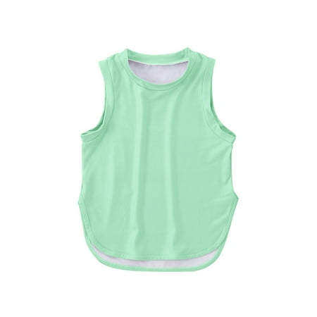 ZMHEGW Kids Girls Summer Athletic Solid Color Tank Tops Split Curved Hem Sleeveless Shirts for Gym Yoga Running
ZMHEGW Kids Girls Summer Athletic Solid Color Tank Tops Split Curved Hem Sleeveless Shirts for Gym Yoga Running