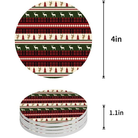 KXMDXA Christmas Holiday X mas Deer Red Set of 8 Round Coaster for Drinks Absorbent Ceramic Stone Coasters Cup Mat with Cork Base for Home Kitchen Room Coffee Table Bar Decor
KXMDXA Christmas Holiday X mas Deer Red Set of 8 Round Coaster for Drinks Absorbent Ceramic Stone Coasters Cup Mat with Cork Base for Home Kitchen Room Coffee Table Bar Decor