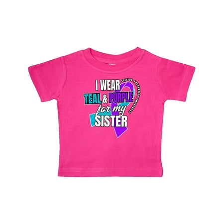 Inktastic Suicide Prevention I Wear Teal and Purple for My Sister Gift Baby Boy or Baby Girl T-Shirt
Inktastic Suicide Prevention I Wear Teal and Purple for My Sister Gift Baby Boy or Baby Girl T-Shirt