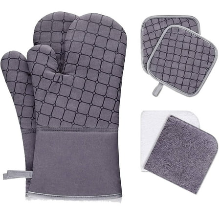 SunSunrise 6Pcs/Set Soft Cotton Lining Non-Slip Heat Resistant Oven Mitts Pot Holders with Kitchen Towels for Baking Cooking BBQ
SunSunrise 6Pcs/Set Soft Cotton Lining Non-Slip Heat Resistant Oven Mitts Pot Holders with Kitchen Towels for Baking Cooking BBQ