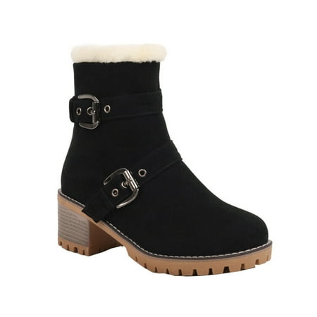 Womens Boots Womens Winter Boots Autumn And Winter Short Boots Women s Thick Heel Leather Buckle Ankle Boots Nostalgic Warm Cotton Boots Black
Womens Boots Womens Winter Boots Autumn And Winter Short Boots Women s Thick Heel Leather Buckle Ankle Boots Nostalgic Warm Cotton Boots Black