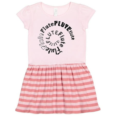 Inktastic Flute White Spiral Text Gift Toddler Girl Dress