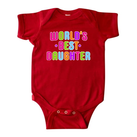 Inktastic Worlds Best Daughter Gift Baby Girl Bodysuit