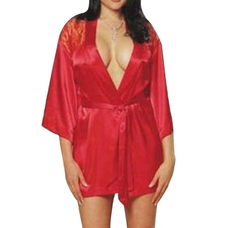 UPAIRC Lingerie Women s Silk Lace Robe Dressing Gown Bathrobe Nightdress Sleepwear
UPAIRC Lingerie Women s Silk Lace Robe Dressing Gown Bathrobe Nightdress Sleepwear