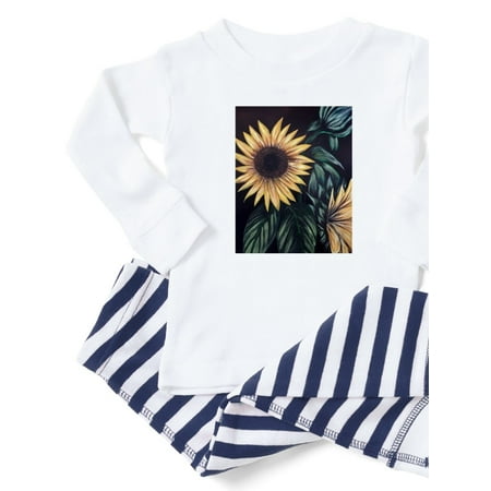 CafePress - Sunflower Life Pajamas - Toddler Long Sleeve Pajama set