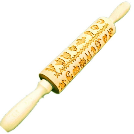 3D Embossed Rolling Pin with Ghost Pumpkin Pattern Designs Engraved Rolling Pin with 3 pcs Cookie Cutter for Baking Lightweight W
3D Embossed Rolling Pin with Ghost Pumpkin Pattern Designs Engraved Rolling Pin with 3 pcs Cookie Cutter for Baking Lightweight W