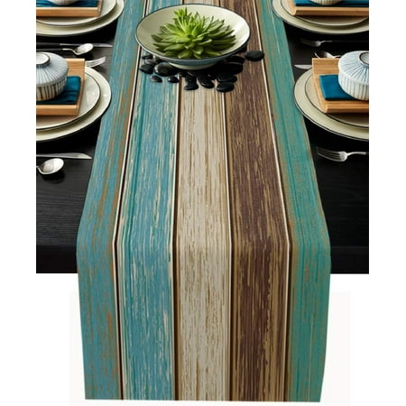 Retro Rustic Wood Texture Table Runners Cotton Linen Rectangle Table Cloth for Dining Room Non-Slip Table Runner for Farmhouse Home Wedding Party Table Decorations 18 x72 in
Retro Rustic Wood Texture Table Runners Cotton Linen Rectangle Table Cloth for Dining Room Non-Slip Table Runner for Farmhouse Home Wedding Party Table Decorations 18 x72 in