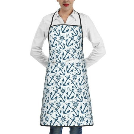 Easygdp Nautical Theme Anchors Apron Waterdrop Resistant with 2 Pockets Oil Resistant Cooking Kitchen Chef Apron for Women Men
Easygdp Nautical Theme Anchors Apron Waterdrop Resistant with 2 Pockets Oil Resistant Cooking Kitchen Chef Apron for Women Men