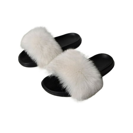 Kesitin Ladies Comfortable Open Toe Slide Sandal Indoor Outdoor Casual Slip On Plush Slipper White Black 5.5-6
Kesitin Ladies Comfortable Open Toe Slide Sandal Indoor Outdoor Casual Slip On Plush Slipper White Black 5.5-6