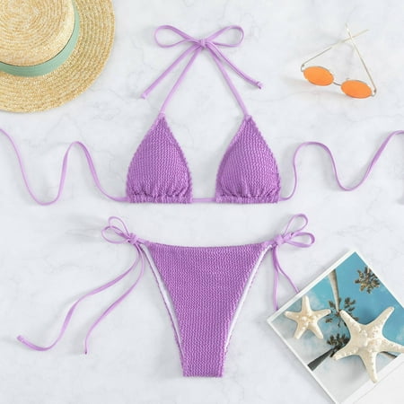 Finelylove Sexy Swimsuit For Women Tummy Concealing Sport Bra Style Bikini Purple S
Finelylove Sexy Swimsuit For Women Tummy Concealing Sport Bra Style Bikini Purple S