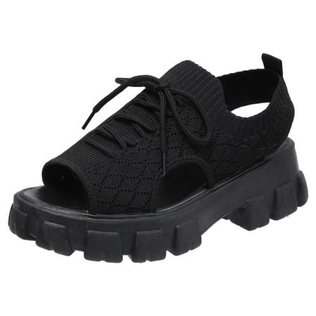 Homedles Sandals Women- Flat Open Toe Lace up Comfortable Gift for women Summer Platform Sandals Black
Homedles Sandals Women- Flat Open Toe Lace up Comfortable Gift for women Summer Platform Sandals Black