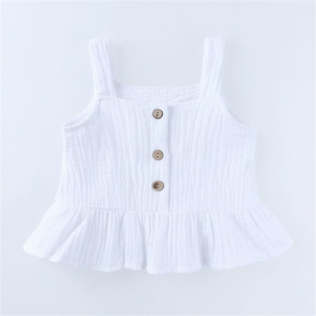 NECHOLOGY Baby Girls Cotton Linen Summer Ruffled Strap Sleeveless T Shirt Tops Shorts Set Outfits Teens Girls Childrenscostume White 18-24 Months
NECHOLOGY Baby Girls Cotton Linen Summer Ruffled Strap Sleeveless T Shirt Tops Shorts Set Outfits Teens Girls Childrenscostume White 18-24 Months