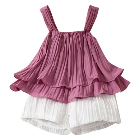 Summer Toddler Girls Sleeveless Solid Color Ruffles Tops Shorts 2PCS Outfits Set Clothes Kids Child Clothing Streetwear Dailywear Outwear
Summer Toddler Girls Sleeveless Solid Color Ruffles Tops Shorts 2PCS Outfits Set Clothes Kids Child Clothing Streetwear Dailywear Outwear