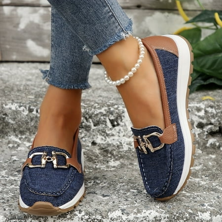 Two Tone Slip On Soft Sole Walking Shoes Women s Buckle Decor Flat Shoes Casual All-Match Outdoor Shoes-37
Two Tone Slip On Soft Sole Walking Shoes Women s Buckle Decor Flat Shoes Casual All-Match Outdoor Shoes-37