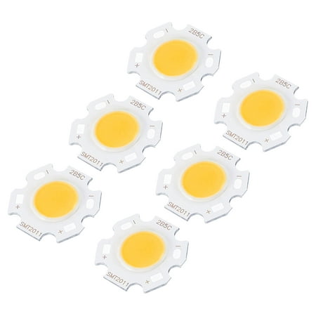 

Uxcell 20mm 5W 260mA Energy Saving COB LED Light Chip Beads Warm White 10 Pack