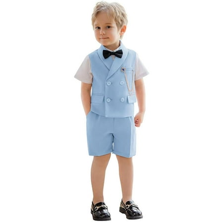 ETHAN Boys Suit Formal Toddler Suits for Boy 4 Pieces Summer Slim Fit Suit Kids Tuxedo Wedding Vest Shorts Set Sky Blue 18 Years
ETHAN Boys Suit Formal Toddler Suits for Boy 4 Pieces Summer Slim Fit Suit Kids Tuxedo Wedding Vest Shorts Set Sky Blue 18 Years