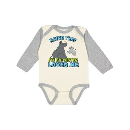 Inktastic Rhino That My Big Sister Loves Me with Cute Rhinos Gift Baby Boy or Baby Girl Long Sleeve Bodysuit
Inktastic Rhino That My Big Sister Loves Me with Cute Rhinos Gift Baby Boy or Baby Girl Long Sleeve Bodysuit