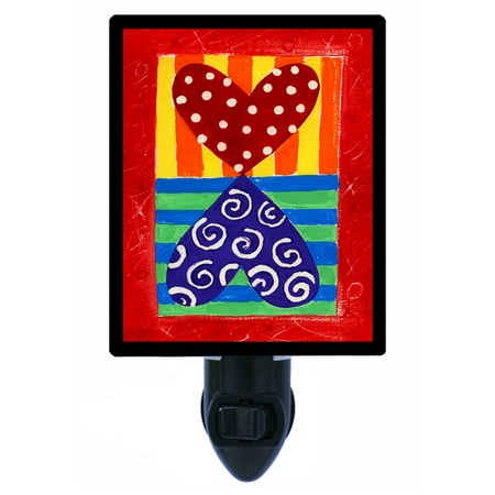 

Valentine s Day Decorative Photo Night Light Plus One Extra Free Switchable Insert. 4 Watt Bulb. Image Title: Valentine Hearts. Light Comes with Extra Bulb.