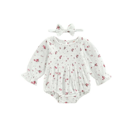 Coduop Infant Baby Girls Jumpsuits Outfit Cute Floral Printed Cotton Romper with Headband Set
Coduop Infant Baby Girls Jumpsuits Outfit Cute Floral Printed Cotton Romper with Headband Set