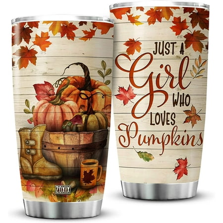 Just A Girl Who Loves Pumpkin Tumbler With Lid 20oz Vintage Autumn Coffee Mug Stainless Steel Cup Fall Leaves Pumpkin Themed Gifts For Women Halloween Farm Girl Tumblers
Just A Girl Who Loves Pumpkin Tumbler With Lid 20oz Vintage Autumn Coffee Mug Stainless Steel Cup Fall Leaves Pumpkin Themed Gifts For Women Halloween Farm Girl Tumblers